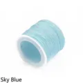 Cordon en polyester bleu ciel n° 72 pour bijoux DIY, nœuds et travaux manuels - 45 Mètres/Rouleau / Bleu ciel