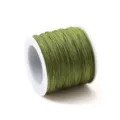Fil de jade de Taiwan n° 72 vert olive, cordon tressé en polyester pour bijoux DIY - 45 Mètres/Rouleau / Vert Militaire