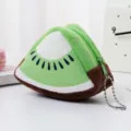 Portamonete in peluche a forma di fetta di kiwi con catenella in metallo - Kiwi / Kiwi Triangolare