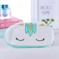 Simpatico astuccio per matite in peluche unicorno verde menta per ragazze scuola - Verde