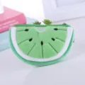 Simpatico portamonete in peluche a forma di lime semicircolare per bambini con cerniera - Stile 2 (Lime)