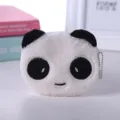 Simpatico portamonete in peluche a forma di panda per bambini e porta auricolari - Panda di Peluche / Bianco e nero