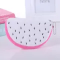 Piccolo portamonete in peluche a forma di dragon fruit per bambini, borsa a mezzaluna - Stile 3 (Frutto del Drago)