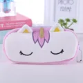 Astuccio unicorno in peluche rosa per ragazze con simpatici ricami - Viola