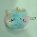Mini portamonete unicorno in peluche arcobaleno e custodia per auricolari per bambini - Arcobaleno