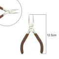 12.5cm precision needle-nose jewelry pliers with brown anti-slip handles for DIY crafts - Needle Nose Pliers (No Teeth) / 12.5cm (1 Piece/Pack)