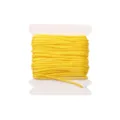 Premium 0.8mm yellow nylon cord on white card for DIY jewelry braiding and handicrafts - #058 Yellow / 5 Meters/Pack