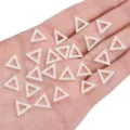 Patch a triangolo in perle ABS bianche per decorazione cover e nail art fai da te - Stile Triangolo (BSG076)