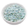 Light blue acrylic faux pearl flower charms for DIY handmade jewelry making 7-8mm - Four-Petal Flower (7mm) / 5 Pieces/Pack / Blue