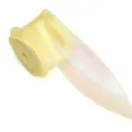 Premium 4cm yellow iridescent organza ribbon roll for luxury gift wrapping and DIY hair bows - 1 Yard/Pack / Lemon Yellow