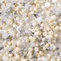 Assorted white and silver mixed glass seed beads for DIY jewelry making kits - 1.5-8mm, 10g/Pack / Beige Series (41#)