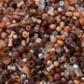 Mixed brown and neutral glass beads for DIY jewelry making, crafts, and accessories - 1.5-8mm, 10g/Pack / Brown Series (42#)