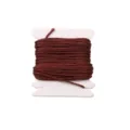 0.8mm dark red nylon cord wrapped on a white spool for DIY jewelry making and braiding - #043 Brown / 5 Meters/Pack