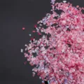 Beautiful sparkling pink AB iridescent glass crushed stones for DIY jewelry making projects - Red Pink Mix