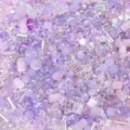 Mixed purple and pink glass loose beads and pearls for DIY jewelry making crafts - 1.5-8mm, 10g/Pack / Light Purple Series (51#)