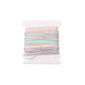 Colorful rainbow gradient 0.8mm nylon cord for DIY jewelry making, wound on white card. - Gradient Dye #074 / 5 Meters/Pack