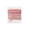 0.8mm colorful variegated braided nylon thread on white spool card for DIY handmade jewelry - Gradient Dye #076 / 5 Meters/Pack