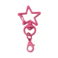 Vibrant pink star-shaped lobster clasp keychain hook for DIY jewelry making and bags - Rose Red 2 Pcs/Pack