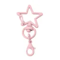 Pink star-shaped lobster clasp keychain accessory for DIY jewelry making and bag decor - Pink (2 Pieces/Pack)