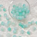 Perles en verre craquelé bleu sarcelle et blanc 10mm pour la création de bijoux DIY - 10mm / 10 Pièces/Paquet / Couleur 12 (Tricolore Bleu-Vert-Blanc)