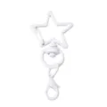 White star shaped lobster clasp keychain accessory for DIY jewelry and handmade crafts - White (2 Pieces/Pack)