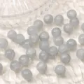 Perles en verre de 10mm gris avec un effet craquelé pour bijoux DIY et bracelets - 10mm / 10 Pièces/Paquet / Couleur 28 (Gris Clair Craquelé)