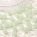 Perles en verre vert clair 10mm effet fleur pour la création de bijoux DIY et bracelets - 10mm / 10 Pièces/Paquet / Couleur 31 (Vert Clair Bicolore Craquelé)