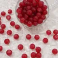 Perles rondes vibrantes en verre craquelé rouge de 10mm pour bijoux faits main DIY - 10mm / 10 Pièces/Paquet / Couleur 36 (ai-Rouge Foncé)