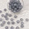 Perles rondes de qualité en verre craquelé gris-bleu 10mm pour bijoux faits main - 10mm / 10 Pièces/Paquet / Couleur 39 (ai-Bleu Gris)
