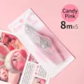 Cinta correctora recargable rosa caramelo, 8m x 5mm para estudiantes y oficina - Rosa Transparente