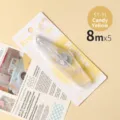 Cinta correctora recargable creativa amarillo caramelo 8m x 5mm para estudiantes - Amarillo Transparente