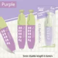 Correttore a nastro viola ricaricabile stile penna 5mm x 6m per forniture scolastiche - Viola 1 Pezzo / 6m