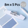 Nastro correttore da 8m x 5mm con anima sostituibile colore Bianco Chiaro di Luna - Confezione Singola / Bianco Chiaro di Luna