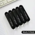 Pack de 5 cintas correctoras negras tipo bolígrafo para correcciones muy precisas - Negro / Set de 5