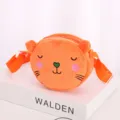 Simpatica borsa a tracolla in peluche arancione per bambini e neonati piccoli - Gatto arancione