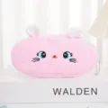 Astuccio per matite gatto in peluche rosa con orecchie 3D per ragazze e studentesse - Rosa