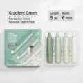 4er-Set pastellgrüne doppelseitige Punktkleberoller im Stiftdesign für Bastelarbeiten - 4er Set / Verlauf Grün