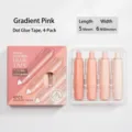 4er-Set rosa verlaufende doppelseitige Klebebänder in Stiftform, je 5m x 6mm lang - 4er Set / Verlauf Rosa
