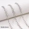 High quality 6mm stainless steel flat cross chain for DIY jewelry making accessories - Flat Cross Woven Chain (#18)