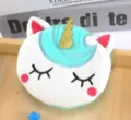 Simpatico portamonete in peluche a forma di unicorno con corno dorato per bambini e monete. - Corno Grande Verde