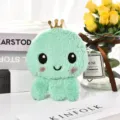 Adorabile portamonete in peluche a forma di polpo verde menta con piccola corona dorata - 12*12cm / Verde