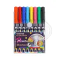 Set of 8 colorful waterproof permanent markers for CD/DVD and art projects - 8-Color PVC Pack / 8 Colors Mixed