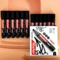 Professional 12 pack black permanent markers featuring refillable ink and durable 3.0mm nibs - 12 Pieces / Black