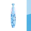 Cinta correctora silenciosa azul de tipo pulsador con elegante patrón de cubo de agua - Main Body / Azul