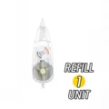 Recambio de cinta correctora transparente, 1 pieza, compatible con cinta tipo lápiz - Universal refill / Transparente