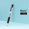 Bolígrafo de gel retráctil negro 0.7mm tinta suave para uso en oficina y escuela - 1 Pieza/Paquete / Negro