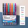 Set de 8 bolígrafos de tinta gel de colores 0,5 mm para diario, notas y dibujo - Juego de Colores Arcoíris (ST-61-8) / Juego de 8