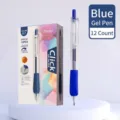 Bolígrafos de gel azul retráctiles de 0,7 mm con tinta de secado rápido, pack de 12 - 12 Unidades/Caja / Azul