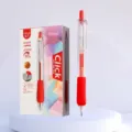 Pack de 12 bolígrafos de tinta gel roja con punta de 0,7 mm y secado rápido suave - 12 Unidades/Caja / Rojo