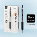 Professioneller schwarzer 0,7 mm Gelschreiber, 12 Stück pro Box für das Büro - 12 Stück/Box / Schwarz